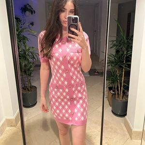 Pink plaid dress